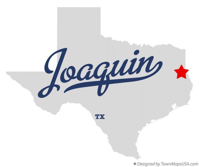 Map of Joaquin Texas TX