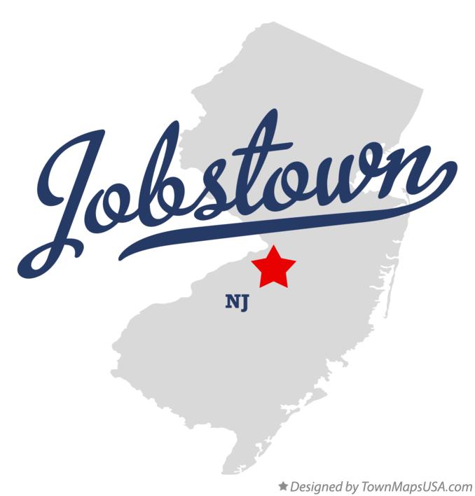 Map of Jobstown New Jersey NJ
