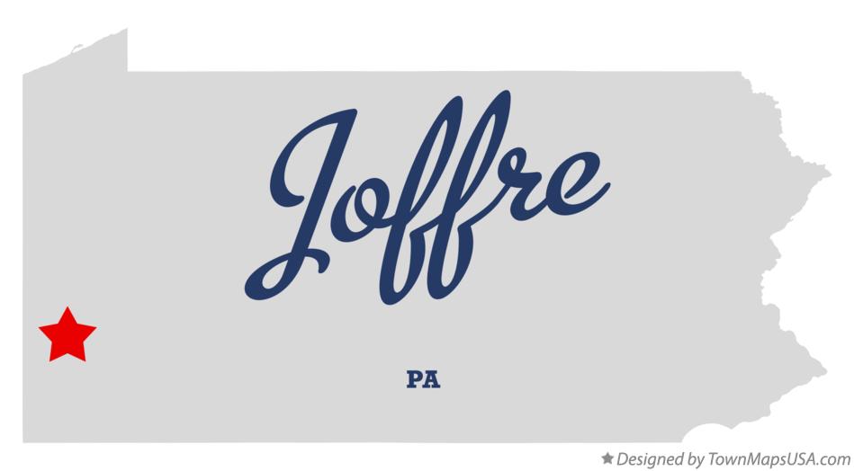 Map of Joffre Pennsylvania PA