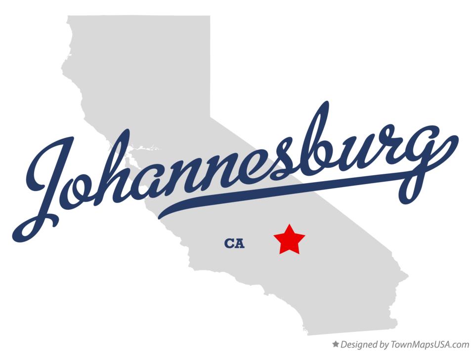Map of Johannesburg California CA