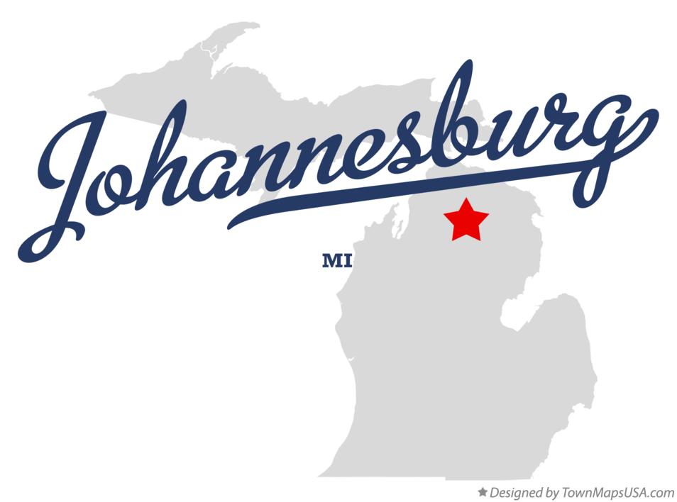 Map of Johannesburg Michigan MI