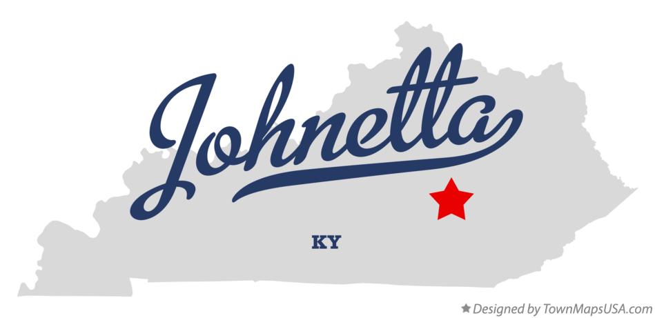Map of Johnetta Kentucky KY