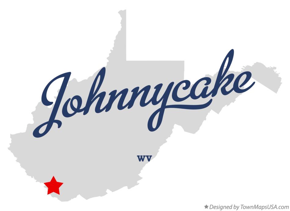 Map of Johnnycake West Virginia WV