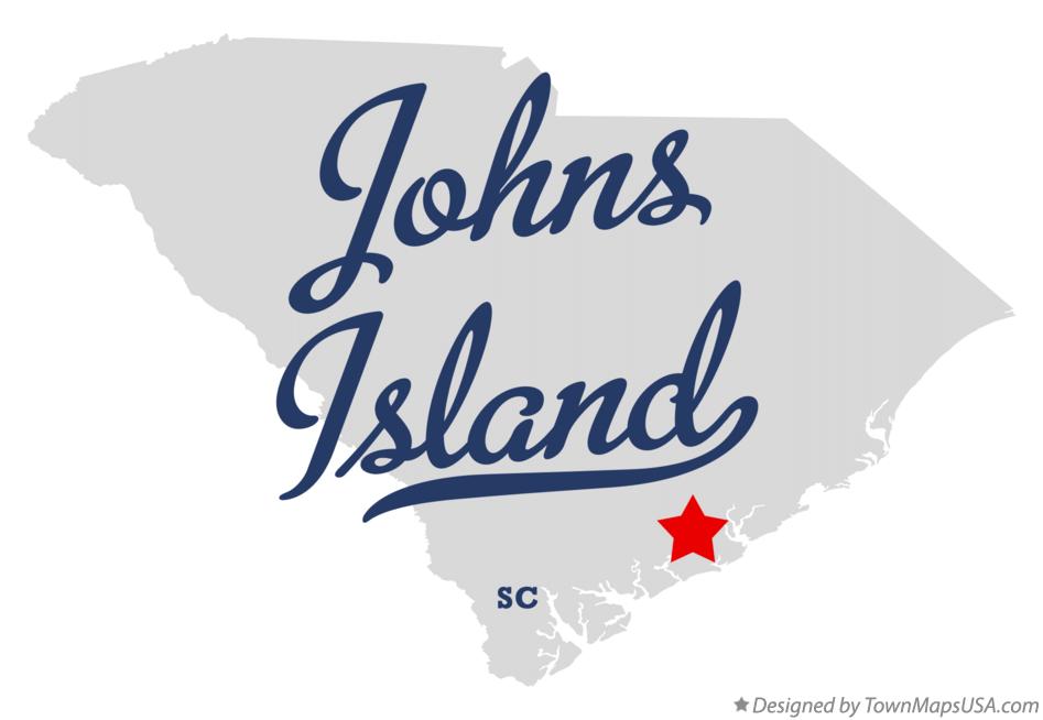 Map of Johns Island South Carolina SC