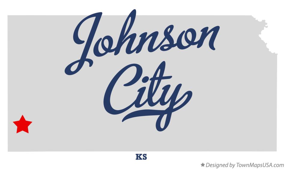 Map of Johnson City Kansas KS