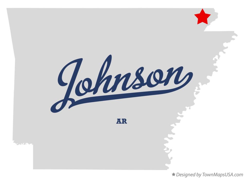 Map of Johnson Arkansas AR
