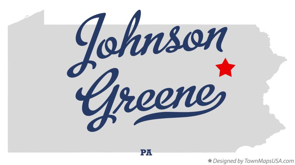 Map of Johnson Greene Pennsylvania PA