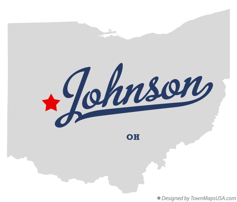 Map of Johnson Ohio OH