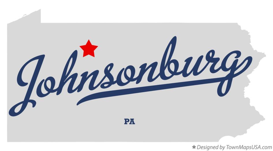 Map of Johnsonburg Pennsylvania PA