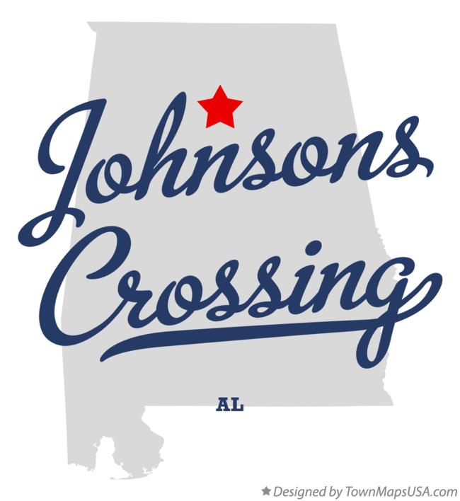 Map of Johnsons Crossing Alabama AL