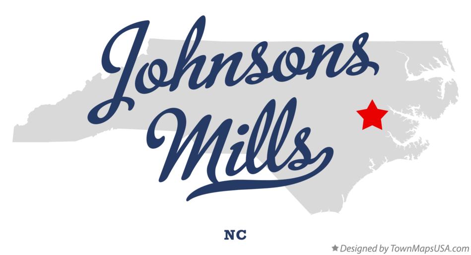 Map of Johnsons Mills North Carolina NC