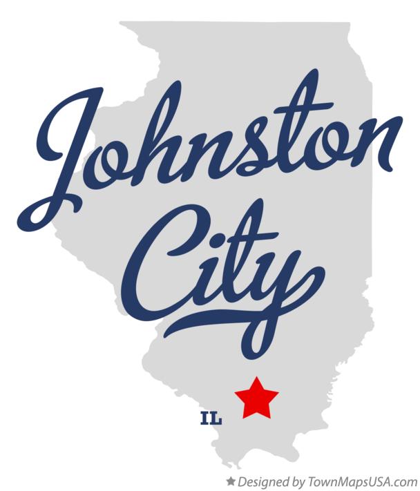 Map of Johnston City Illinois IL