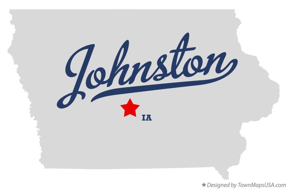 Map of Johnston Iowa IA