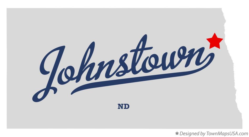 Map of Johnstown North Dakota ND