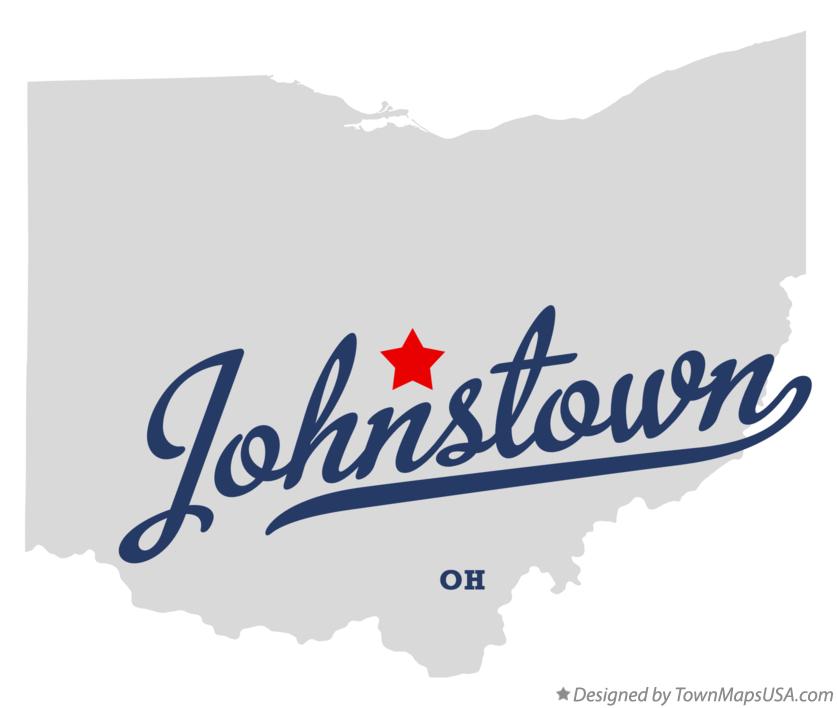 Map of Johnstown Ohio OH