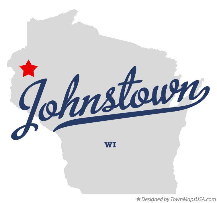 Map of Johnstown Wisconsin WI