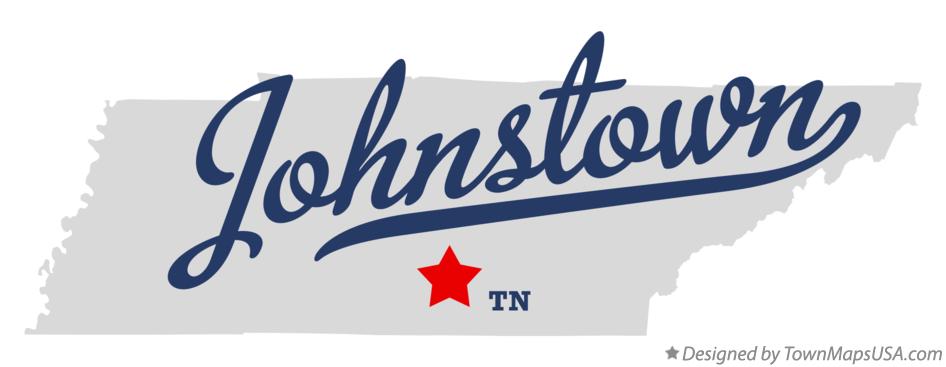 Map of Johnstown Tennessee TN