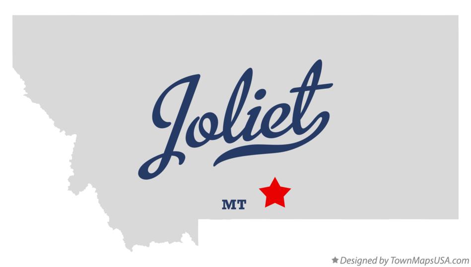 Map of Joliet Montana MT