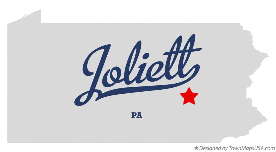 Map of Joliett Pennsylvania PA