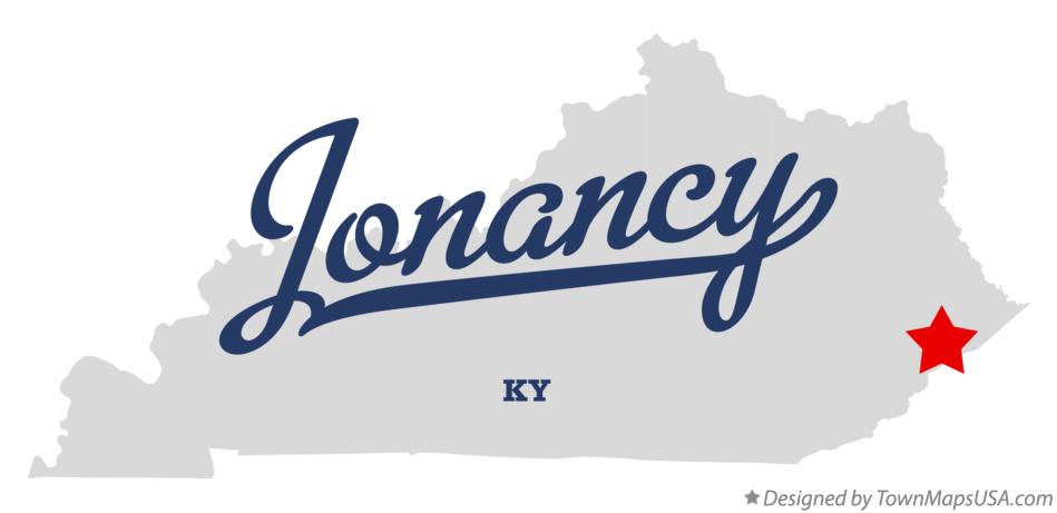 Map of Jonancy Kentucky KY