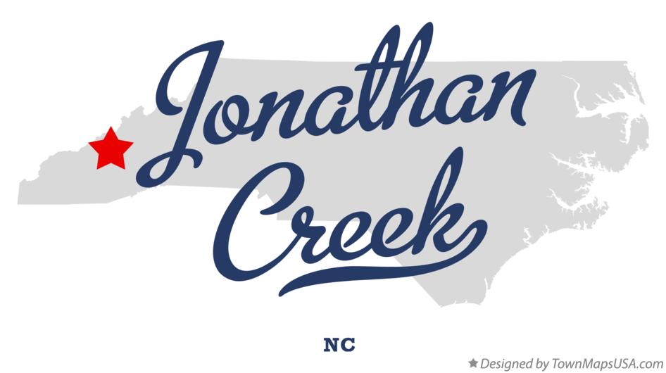 Map of Jonathan Creek North Carolina NC