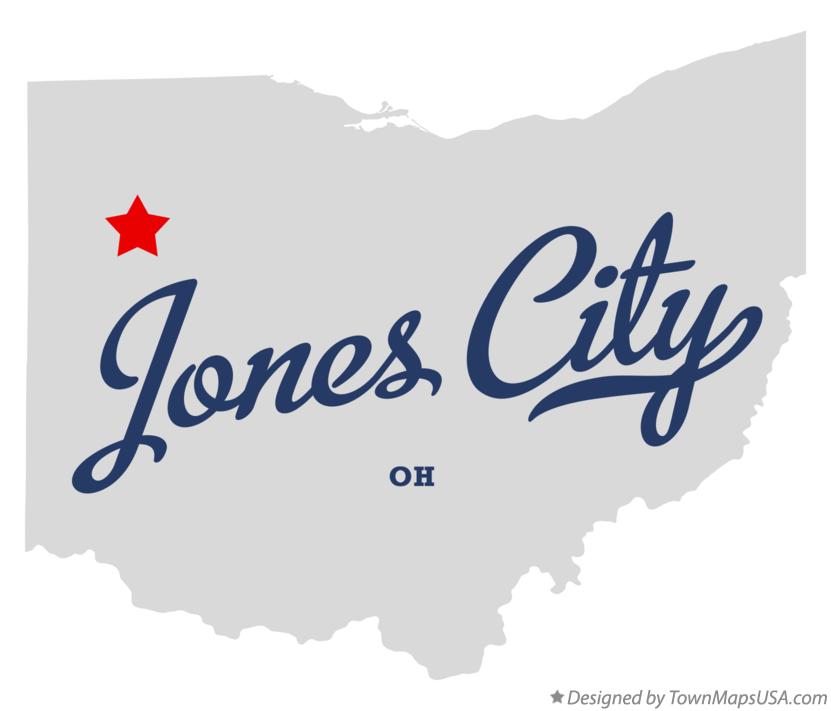 Map of Jones City Ohio OH