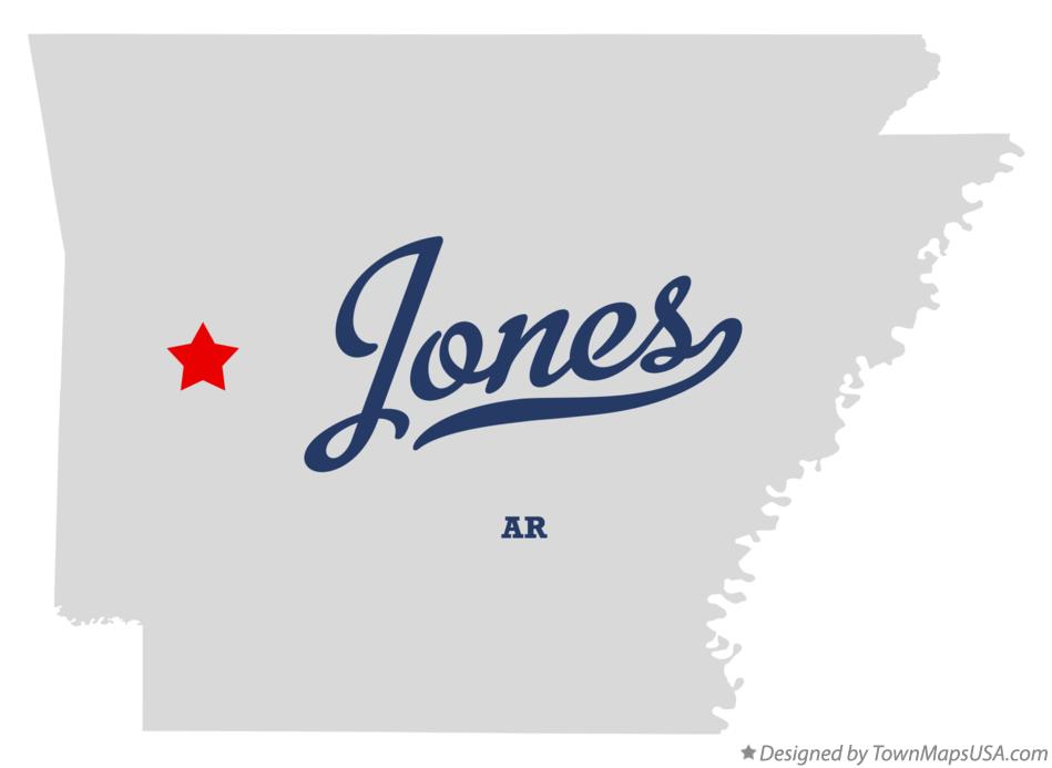 Map of Jones Arkansas AR