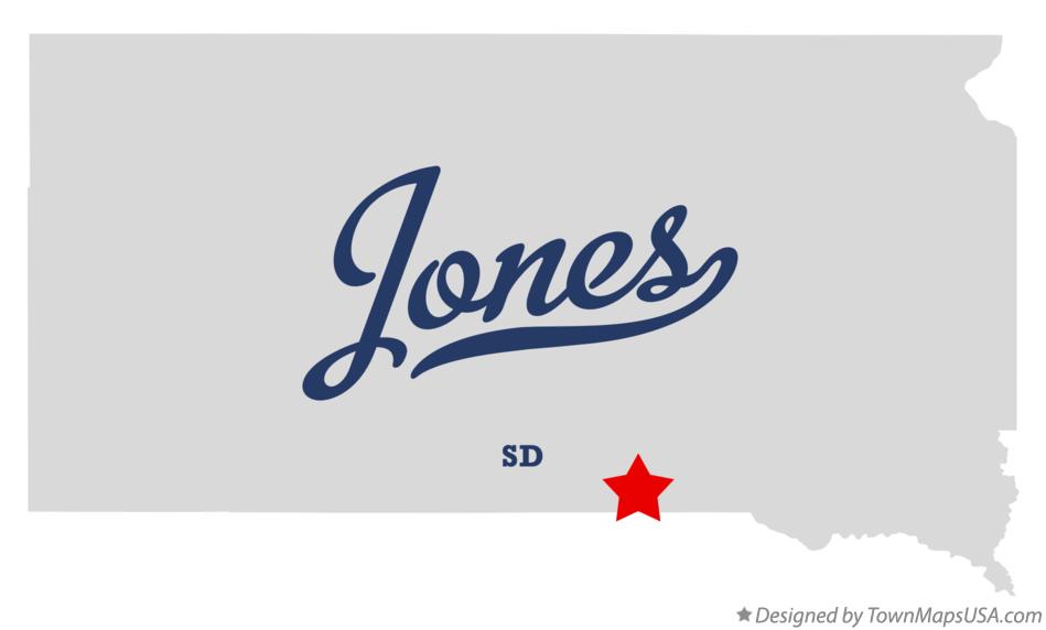 Map of Jones South Dakota SD