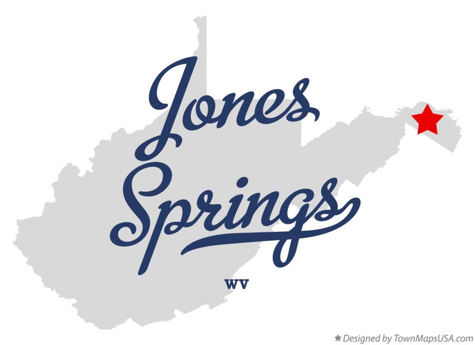 Map of Jones Springs West Virginia WV