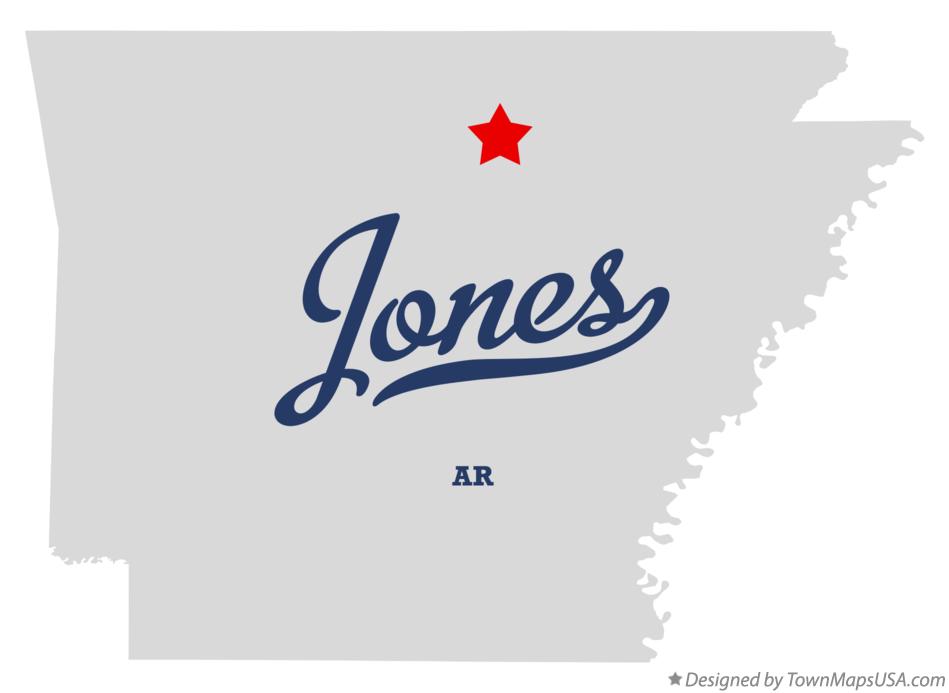 Map of Jones Arkansas AR