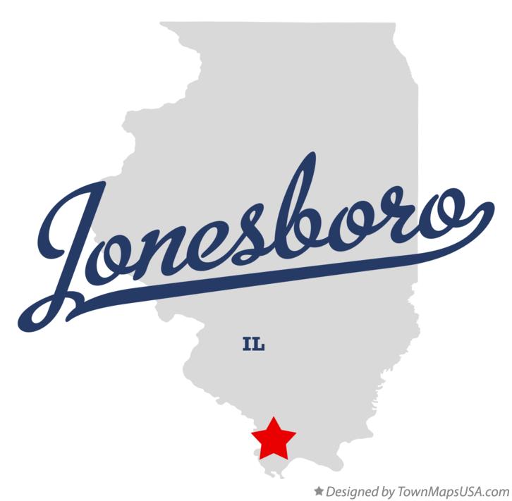 Map of Jonesboro Illinois IL