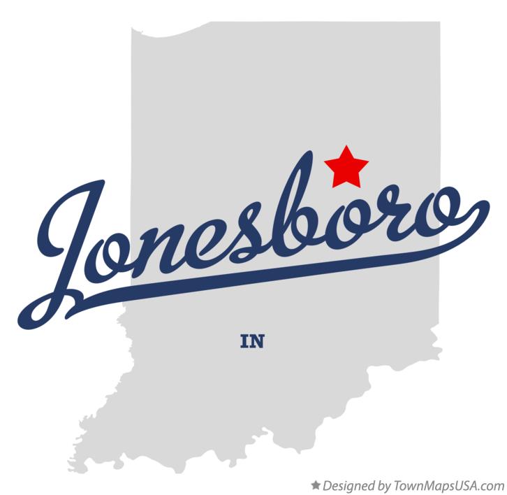 Map of Jonesboro Indiana IN