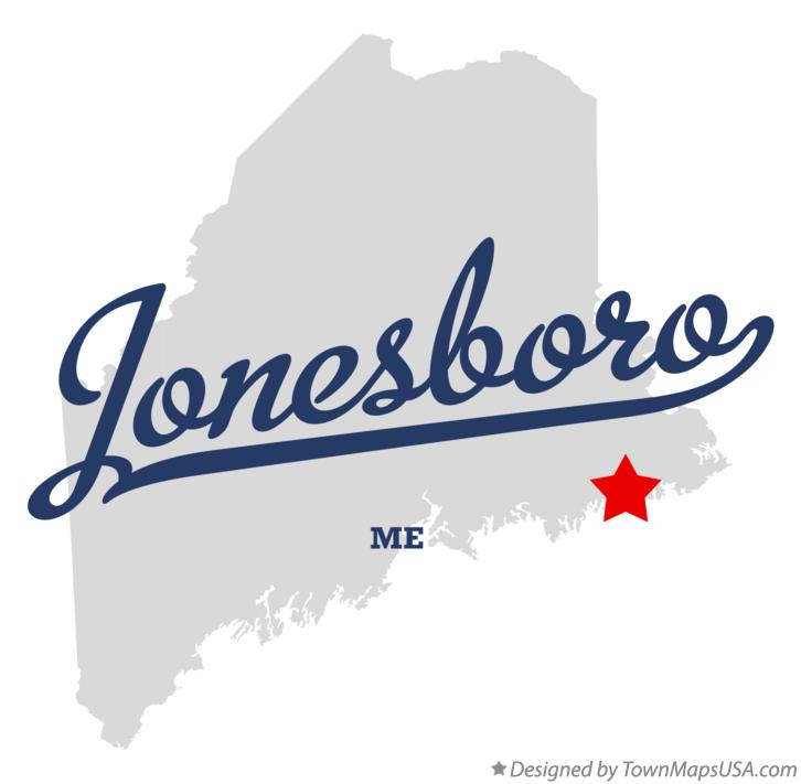 Map of Jonesboro Maine ME