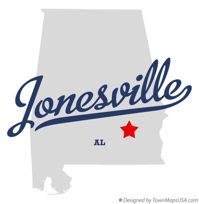 Map of Jonesville Alabama AL