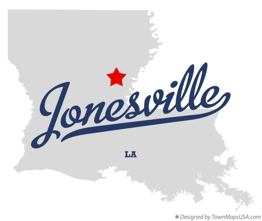 Map of Jonesville Louisiana LA