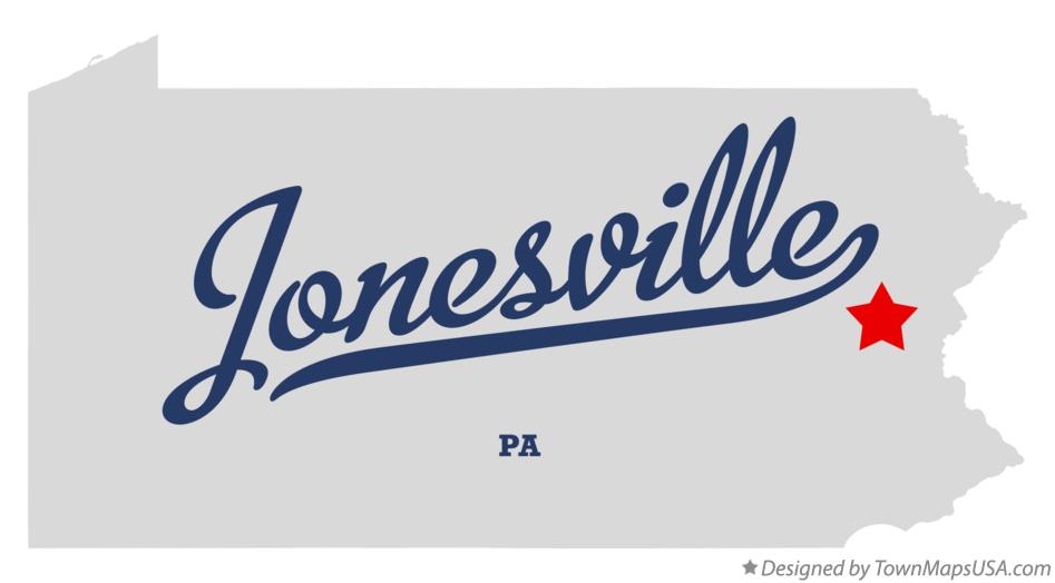 Map of Jonesville Pennsylvania PA