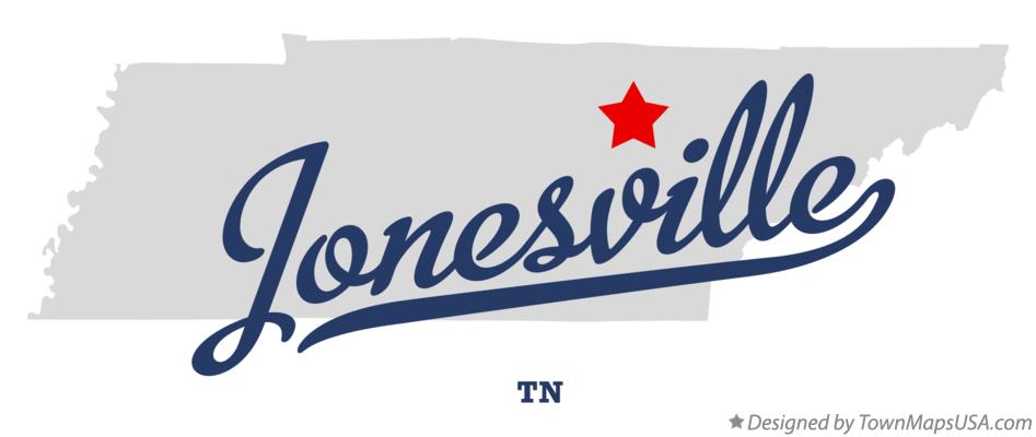 Map of Jonesville Tennessee TN