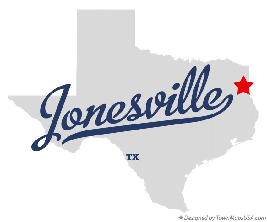 Map of Jonesville Texas TX