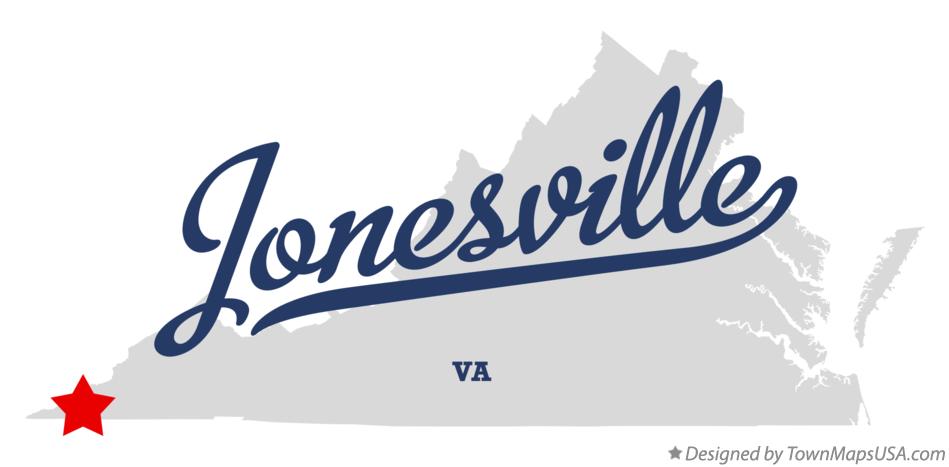 Map of Jonesville Virginia VA