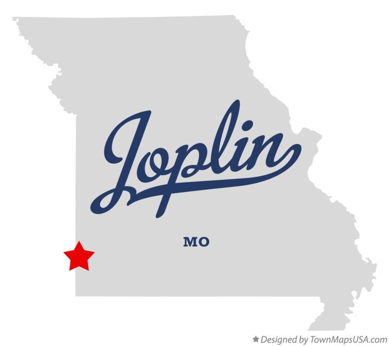 Map of Joplin Missouri MO