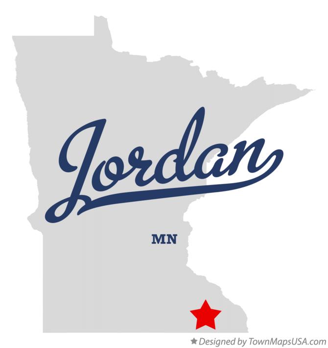 Map of Jordan Minnesota MN