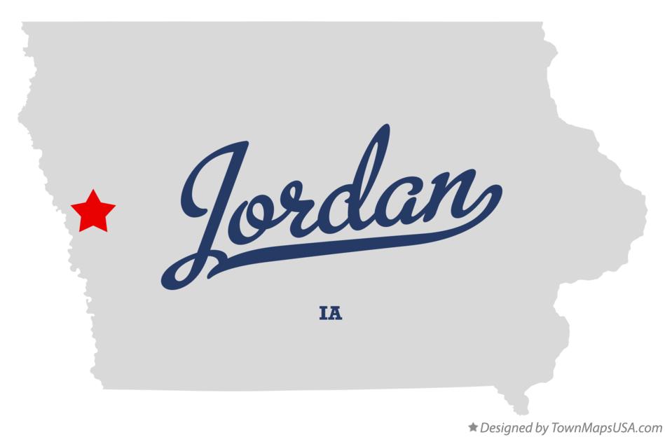 Map of Jordan Iowa IA