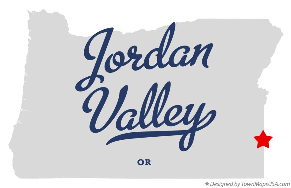Map of Jordan Valley Oregon OR