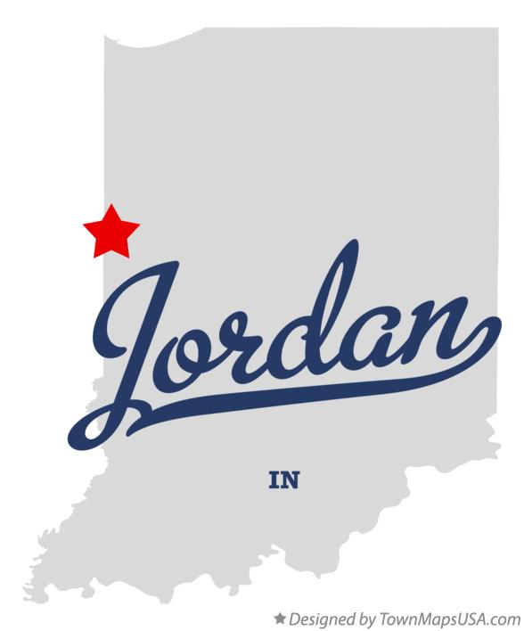 Map of Jordan Indiana IN