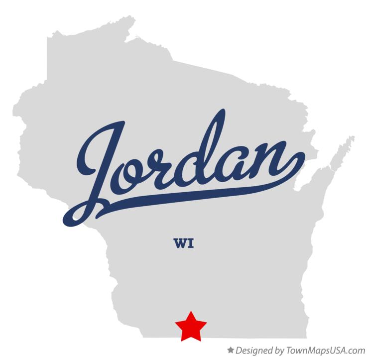 Map of Jordan Wisconsin WI