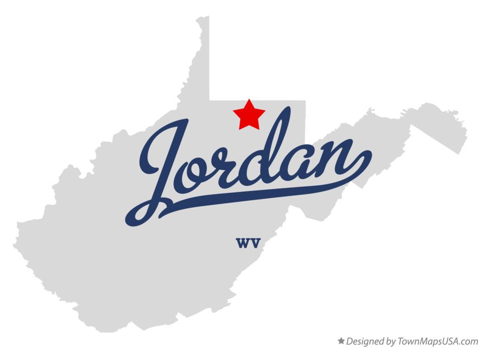 Map of Jordan West Virginia WV