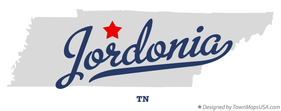 Map of Jordonia Tennessee TN