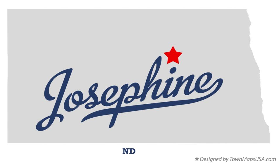 Map of Josephine North Dakota ND