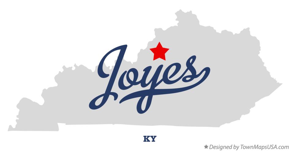Map of Joyes Kentucky KY