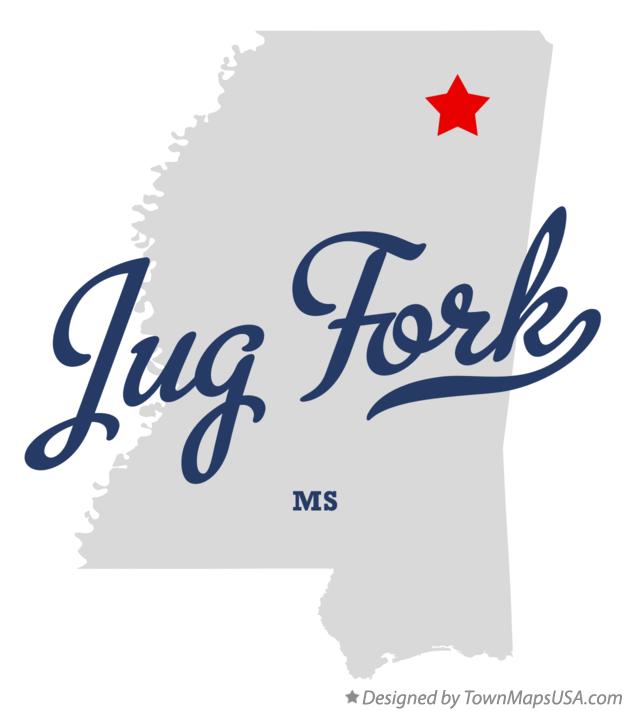 Map of Jug Fork Mississippi MS